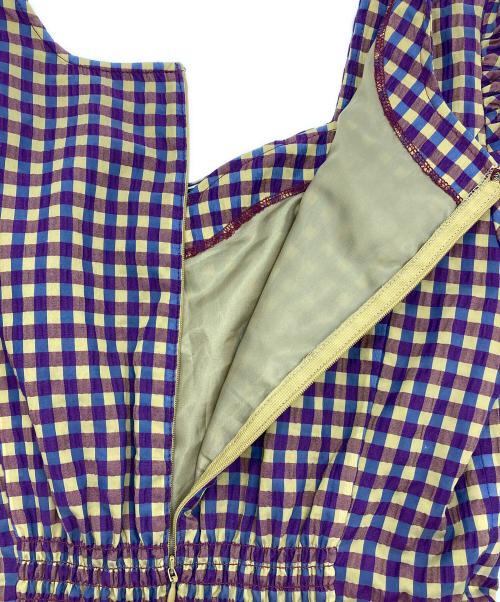 Ameri（アメリ）Ameri (アメリ) SEERSUCKER VOLUME HEM DRESS パープル サイズ:Sの古着・服飾アイテム