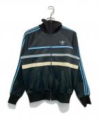 adidasアディダス）の古着「トラックジャケット」｜ブラック×ブルー