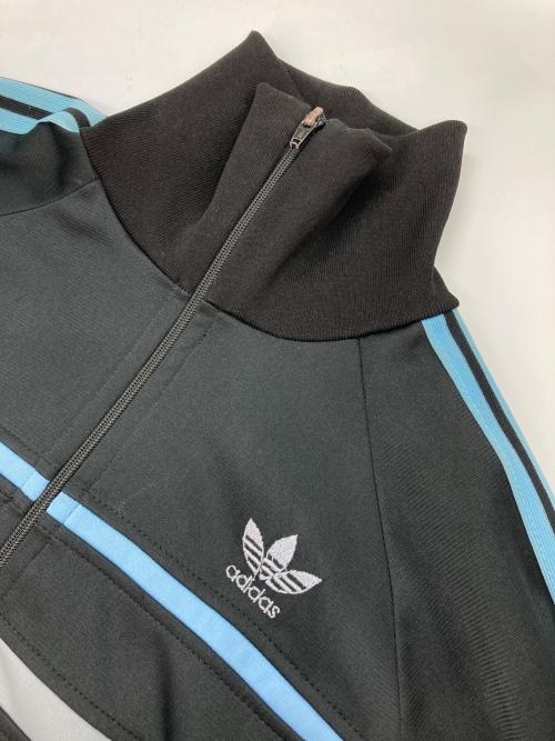 adidas（アディダス）adidas (アディダス) 70-80s VENTEX製 トラックジャケット ブラック×ブルー サイズ:Mの古着・服飾アイテム