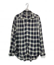AiE（エーアイイー）の古着「Painter Shirt - Ombre Rayon Twill - Plaid ペインターシャツ」｜ブラック×グレー