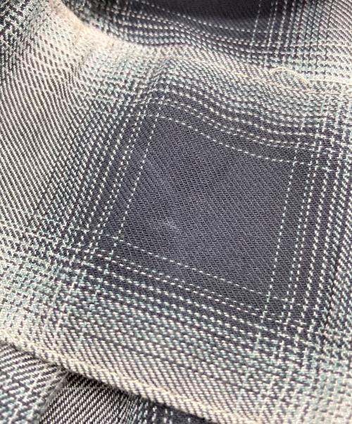 AiE（エーアイイー）AiE (エーアイイー) Painter Shirt - Ombre Rayon Twill - Plaid ペインターシャツ ブラック×グレー サイズ:Mの古着・服飾アイテム