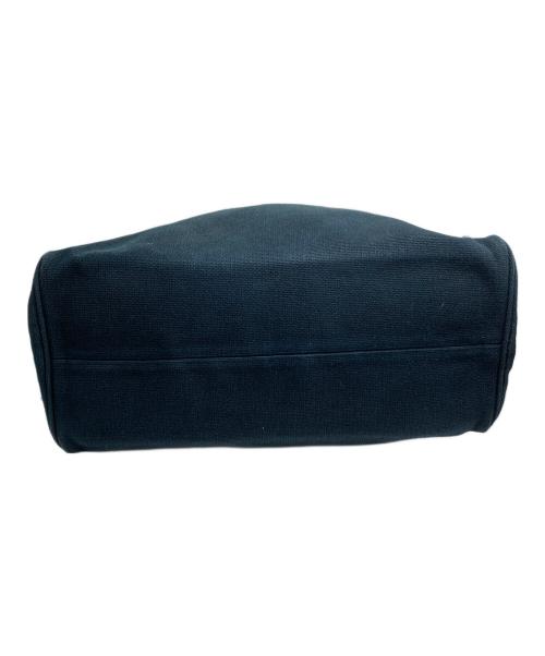 BOTTEGA VENETA（ボッテガベネタ）BOTTEGA VENETA (ボッテガベネタ) キャンバストートバッグ ネイビー×ブラックの古着・服飾アイテム