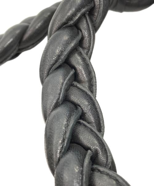 BOTTEGA VENETA（ボッテガベネタ）BOTTEGA VENETA (ボッテガベネタ) キャンバストートバッグ ネイビー×ブラックの古着・服飾アイテム