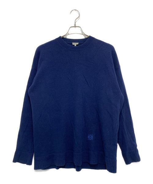 LOEWE（ロエベ）LOEWE (ロエベ) Anagram Embroidered Sweater ネイビー サイズ:Sの古着・服飾アイテム