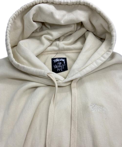 stussy（ステューシー）stussy (ステューシー) No Vacancy Inn (ノーバカンシーイン) プリントパーカー イエロー サイズ:Lの古着・服飾アイテム
