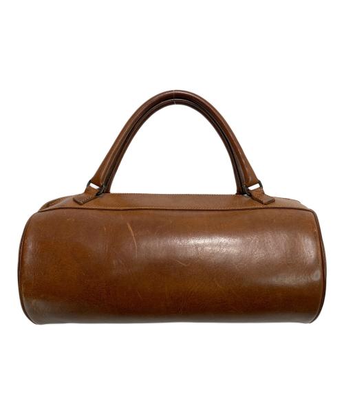 MIU MIU（ミュウミュウ）MIU MIU (ミュウミュウ) ミニドラムバッグ ブラウンの古着・服飾アイテム