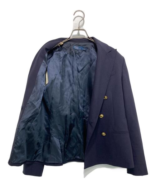POLO RALPH LAUREN（ポロ・ラルフローレン）POLO RALPH LAUREN (ポロ・ラルフローレン) 金釦 ダブルブレザー ネイビー サイズ:2の古着・服飾アイテム