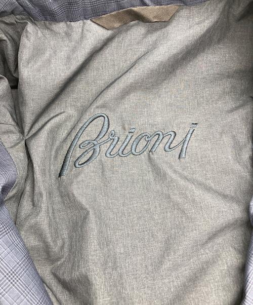 BRIONI（ブリオーニ）BRIONI (ブリオーニ) レザートリミングキルティングコート ネイビー サイズ:XLの古着・服飾アイテム