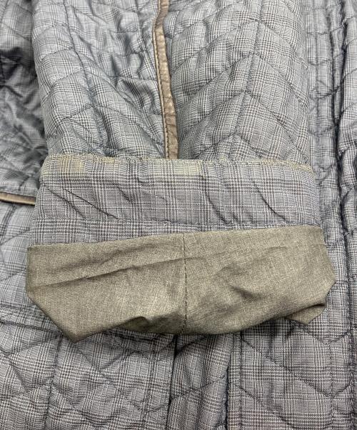 BRIONI（ブリオーニ）BRIONI (ブリオーニ) レザートリミングキルティングコート ネイビー サイズ:XLの古着・服飾アイテム