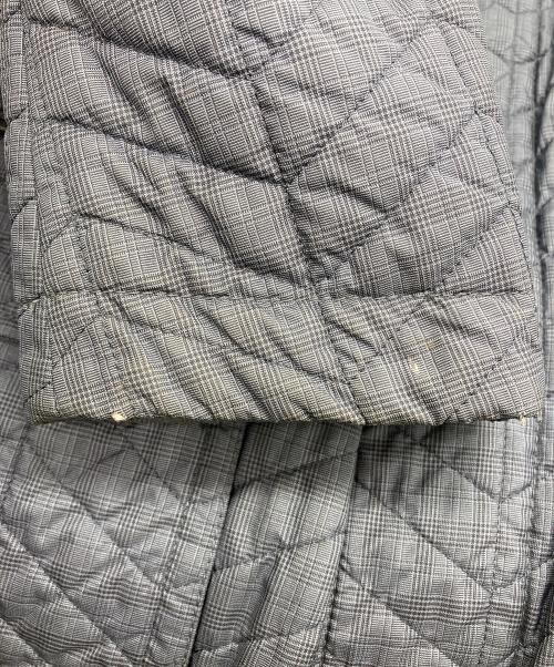 BRIONI（ブリオーニ）BRIONI (ブリオーニ) レザートリミングキルティングコート ネイビー サイズ:XLの古着・服飾アイテム