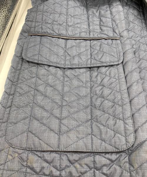 BRIONI（ブリオーニ）BRIONI (ブリオーニ) レザートリミングキルティングコート ネイビー サイズ:XLの古着・服飾アイテム