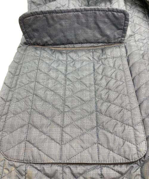 BRIONI（ブリオーニ）BRIONI (ブリオーニ) レザートリミングキルティングコート ネイビー サイズ:XLの古着・服飾アイテム