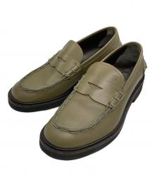 TOD'S（トッズ）の古着「ロゴエンボス ローファー」｜オリーブ