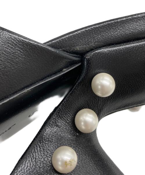 Salvatore Ferragamo（サルヴァトーレ フェラガモ）Salvatore Ferragamo (サルヴァトーレ フェラガモ) パールミュール ブラック サイズ:6の古着・服飾アイテム