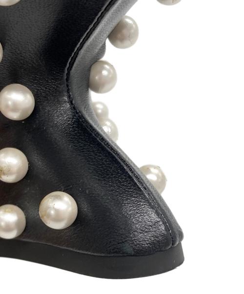 Salvatore Ferragamo（サルヴァトーレ フェラガモ）Salvatore Ferragamo (サルヴァトーレ フェラガモ) パールミュール ブラック サイズ:6の古着・服飾アイテム