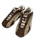 PUMAプーマ）の古着「スピードキャット プラス キルテッド スニーカー」｜ブラウン