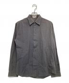 HERMESエルメス）の古着「シェーヌダンクル柄 セリエボタンシャツ」｜ブラック