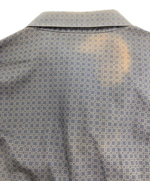 HERMES（エルメス）HERMES (エルメス) シェーヌダンクル柄 セリエボタンシャツ ブラック サイズ:16/41の古着・服飾アイテム