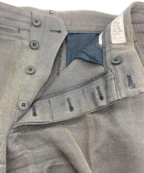 HERMES（エルメス）HERMES (エルメス) センタープレスタックパンツ ブラウン サイズ:42の古着・服飾アイテム