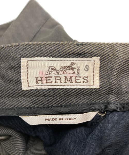 HERMES（エルメス）HERMES (エルメス) センタープレスタックパンツ ブラウン サイズ:42の古着・服飾アイテム