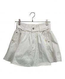 THETOE（ザ トゥー）の古着「Olympia Denim Skirt オリンピアデニムスカート」｜ホワイト