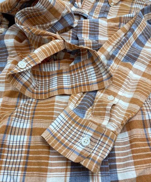 COMME des GARCONS SHIRT（コムデギャルソンシャツ）COMME des GARCONS SHIRT (コムデギャルソンシャツ) ボタンダウンチェックシャツ オレンジ サイズ:Mの古着・服飾アイテム