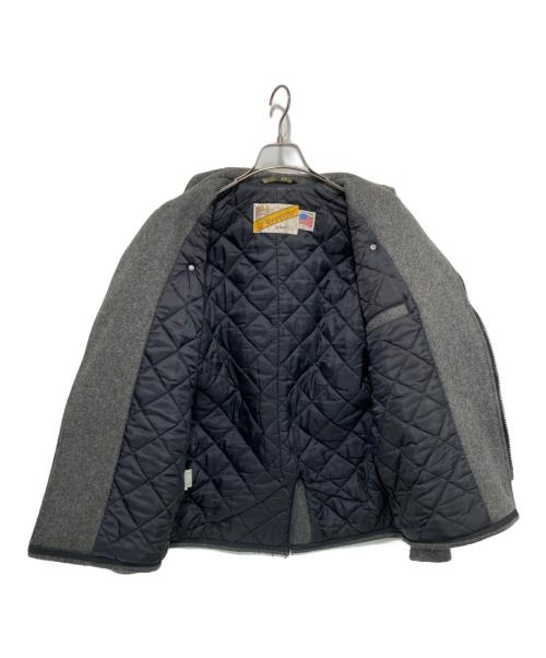 Schott（ショット）Schott (ショット) メルトンライダースジャケット グレー サイズ:ｌの古着・服飾アイテム