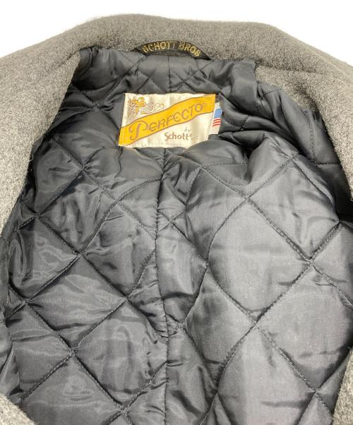 Schott（ショット）Schott (ショット) メルトンライダースジャケット グレー サイズ:ｌの古着・服飾アイテム