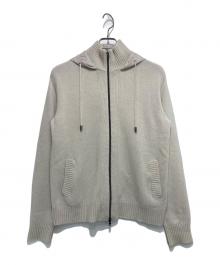 HERNO Resort（ヘルノリゾート）の古着「カシミヤ ジップアップニットパーカー」｜ベージュ