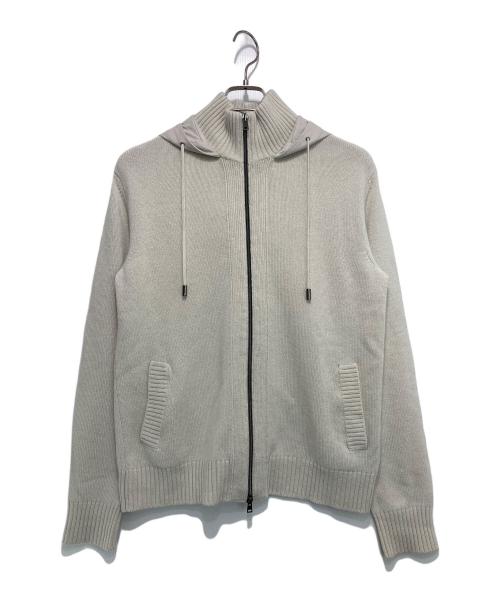 HERNO Resort（ヘルノリゾート）HERNO Resort (ヘルノリゾート) カシミヤ ジップアップニットパーカー ベージュ サイズ:46の古着・服飾アイテム
