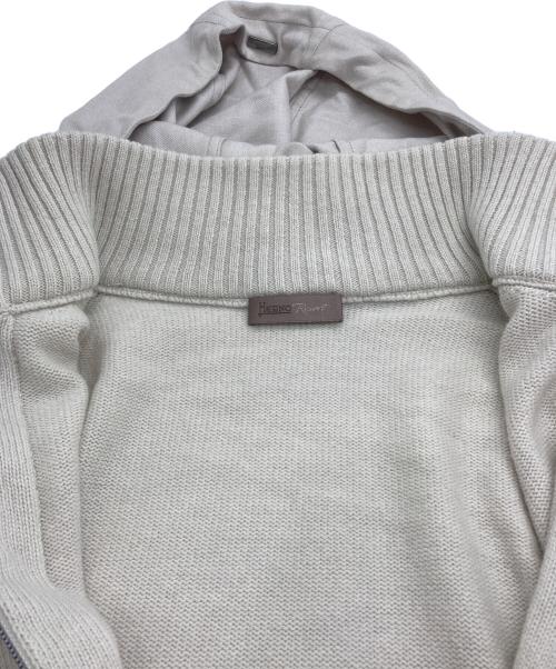 HERNO Resort（ヘルノリゾート）HERNO Resort (ヘルノリゾート) カシミヤ ジップアップニットパーカー ベージュ サイズ:46の古着・服飾アイテム