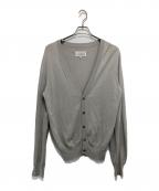 Maison Margiela 14メゾンマルジェラ 14）の古着「コットンウール エルボーパッチ Vネックカーディガン」｜グレー