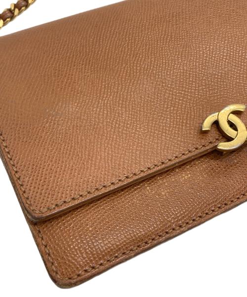 CHANEL（シャネル）CHANEL (シャネル) チェーンウォレット ショルダーバッグ ブラウン×ゴールドの古着・服飾アイテム