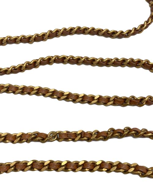 CHANEL（シャネル）CHANEL (シャネル) チェーンウォレット ショルダーバッグ ブラウン×ゴールドの古着・服飾アイテム