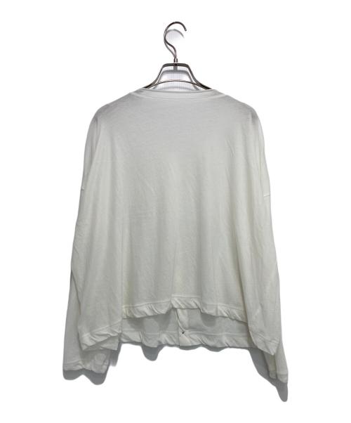 Y's（ワイズ）Y's (ワイズ) 硬撚り ジャージー カーディガン ホワイト サイズ:2の古着・服飾アイテム