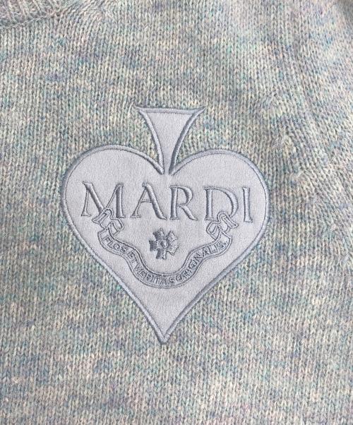 Mardi Mercredi（マルディメクルディ）Mardi Mercredi (マルディメクルディ) 半袖ニット スカイブルーの古着・服飾アイテム