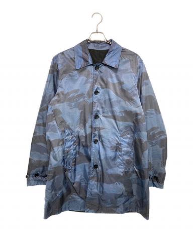 DIESEL 切りっぱなし コート ダブル ネイビー オーバーサイズ ディーゼル 中古・古着通販】DIESEL (ディーゼル) リバーシブルナイロンコート