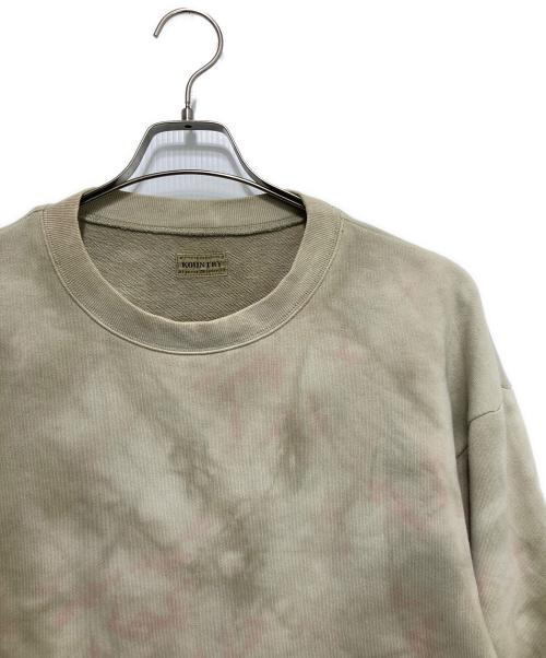 KAPITAL（キャピタル）KAPITAL (キャピタル) スマイルプリントタイダイ柄スウェット ベージュ サイズ:2の古着・服飾アイテム