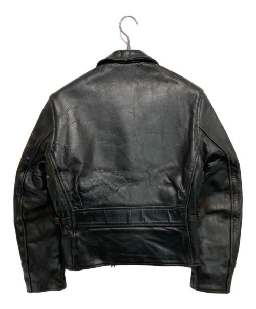 Aero LEATHER（エアロレザー）Aero LEATHER (エアロレザー) Halfbelt ハーフベルトホースハイド レザージャケット ブラック サイズ:34の古着・服飾アイテム