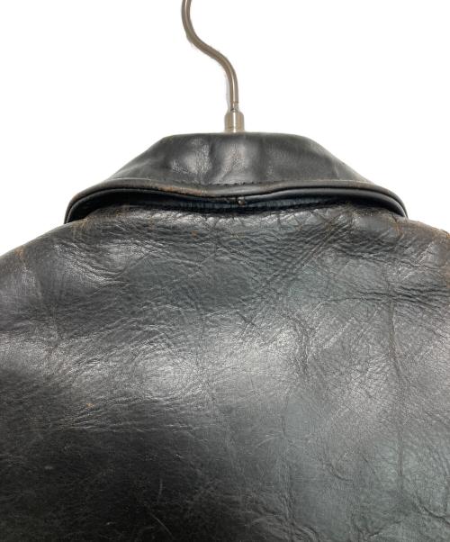 Aero LEATHER（エアロレザー）Aero LEATHER (エアロレザー) Halfbelt ハーフベルトホースハイド レザージャケット ブラック サイズ:34の古着・服飾アイテム