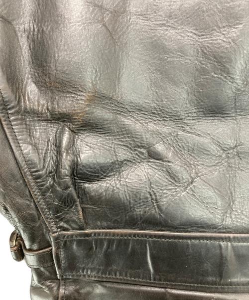 Aero LEATHER（エアロレザー）Aero LEATHER (エアロレザー) Halfbelt ハーフベルトホースハイド レザージャケット ブラック サイズ:34の古着・服飾アイテム