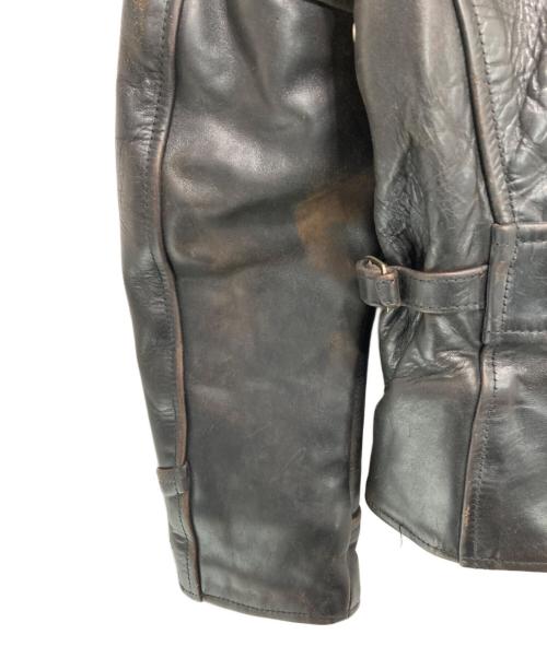 Aero LEATHER（エアロレザー）Aero LEATHER (エアロレザー) Halfbelt ハーフベルトホースハイド レザージャケット ブラック サイズ:34の古着・服飾アイテム