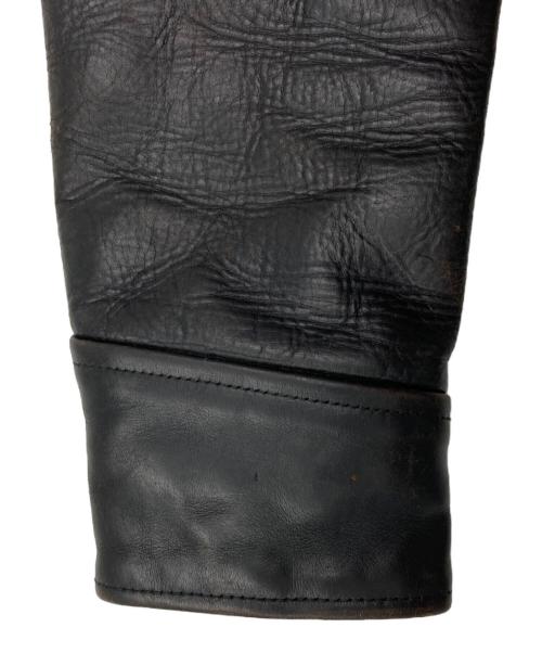 Aero LEATHER（エアロレザー）Aero LEATHER (エアロレザー) Halfbelt ハーフベルトホースハイド レザージャケット ブラック サイズ:34の古着・服飾アイテム