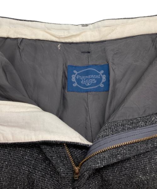 permanent union（パーマネントユニオン）permanent union (パーマネントユニオン) ウール混スラックス グレー サイズ:Lの古着・服飾アイテム