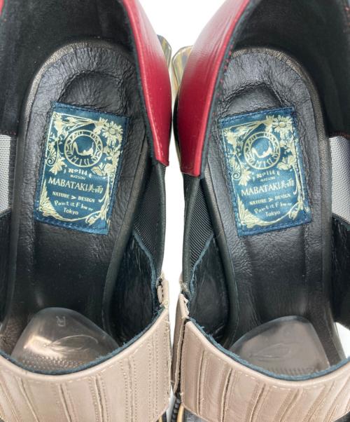 mabataki（マバタキ）mabataki (マバタキ) フラワーヒールサンダル ベージュ サイズ:37の古着・服飾アイテム