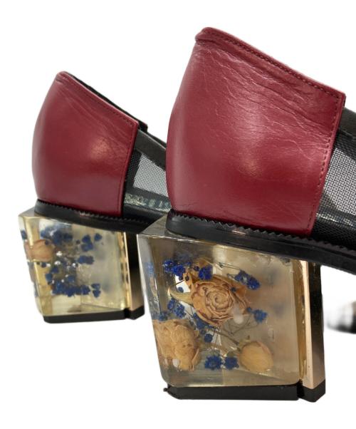 mabataki（マバタキ）mabataki (マバタキ) フラワーヒールサンダル ベージュ サイズ:37の古着・服飾アイテム