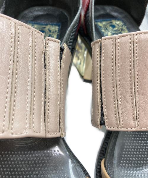 mabataki（マバタキ）mabataki (マバタキ) フラワーヒールサンダル ベージュ サイズ:37の古着・服飾アイテム