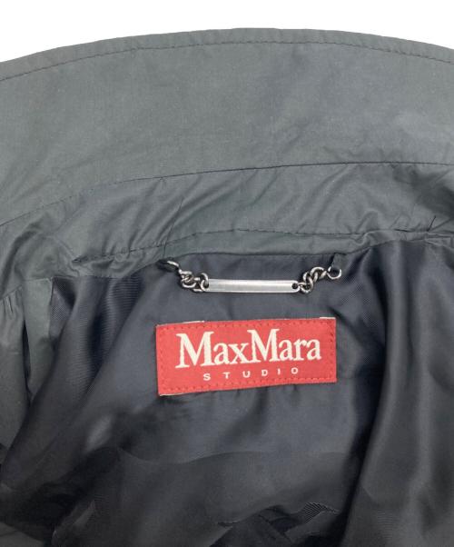 Max Mara Studio（マックスマーラ ストゥディオ）Max Mara Studio (マックスマーラ ストゥディオ) トレンチコート ブラック サイズ:J38の古着・服飾アイテム