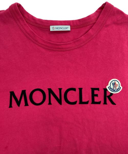 MONCLER（モンクレール）MONCLER (モンクレール) ロゴTシャツ ピンク サイズ:Mの古着・服飾アイテム