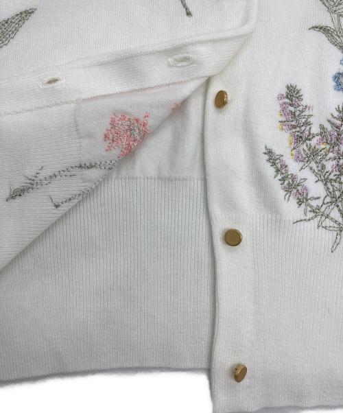 CELFORD（セルフォード）CELFORD (セルフォード) フラワー刺繍カーディガン ホワイト サイズ:F 未使用品の古着・服飾アイテム